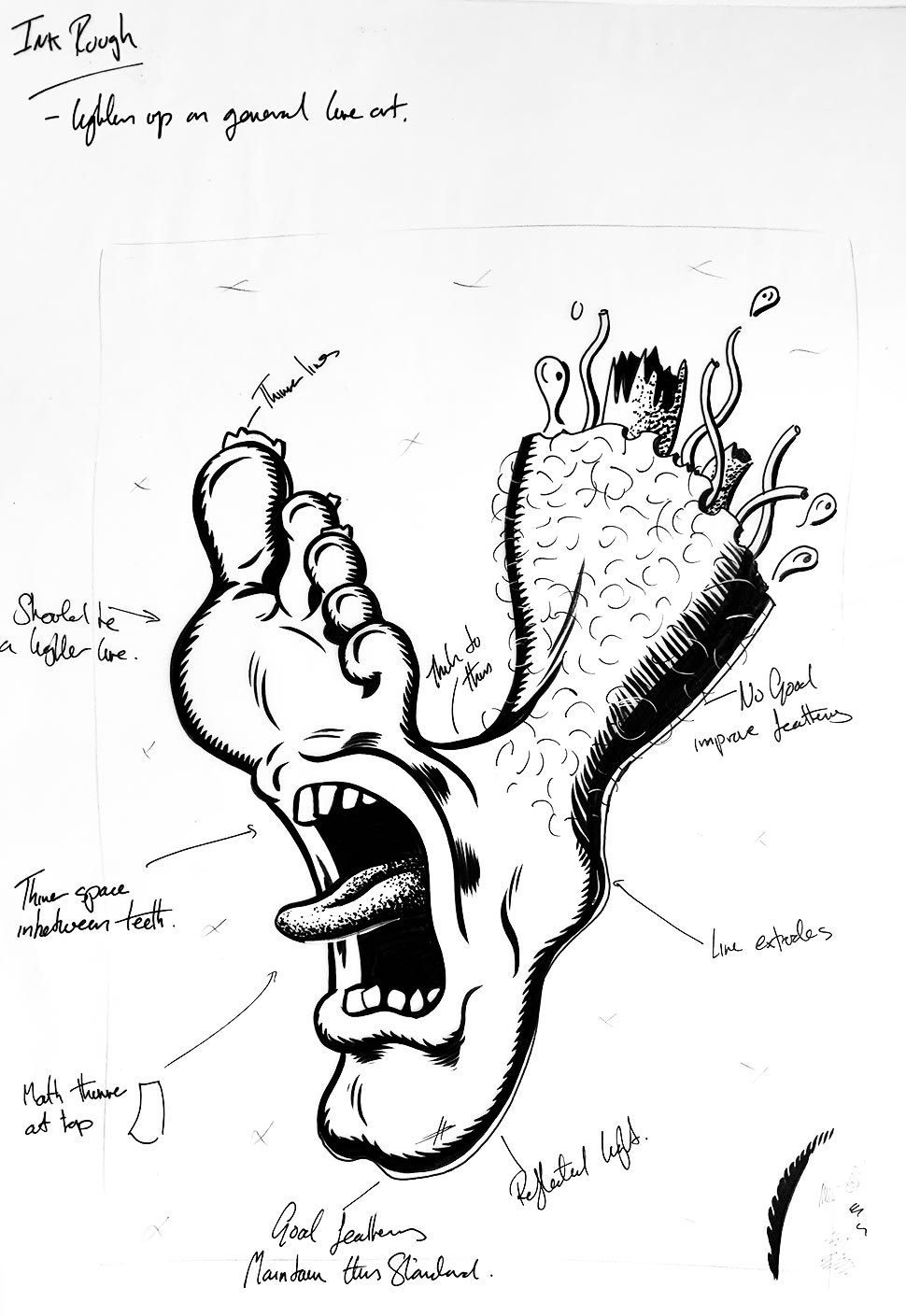 Screaming Foot - Inspired by Jim Phillips Santa Cruz Artwork