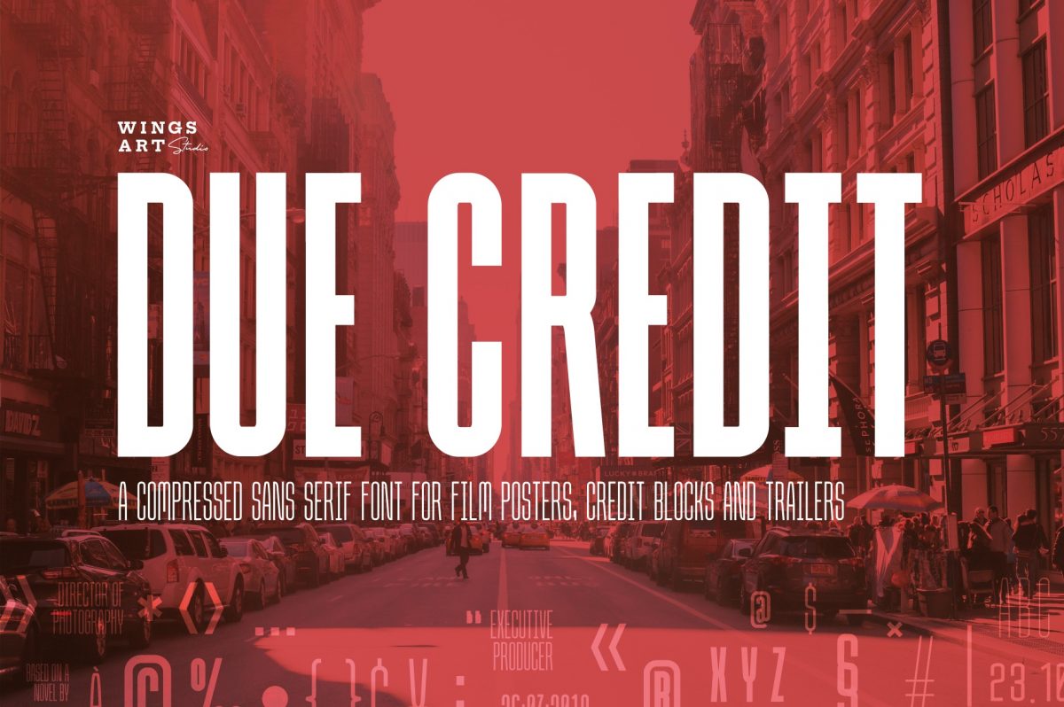 Due Credit - The Film poster Font