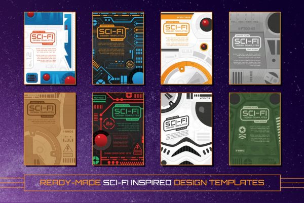 Sci-Fi Illustrations and Design Templates