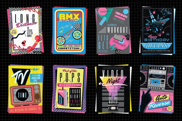 1980s Poster Design Templates