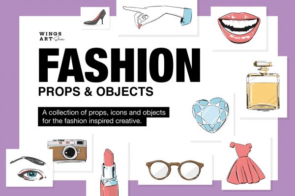 Fashion Props and Objects Illustration Collection