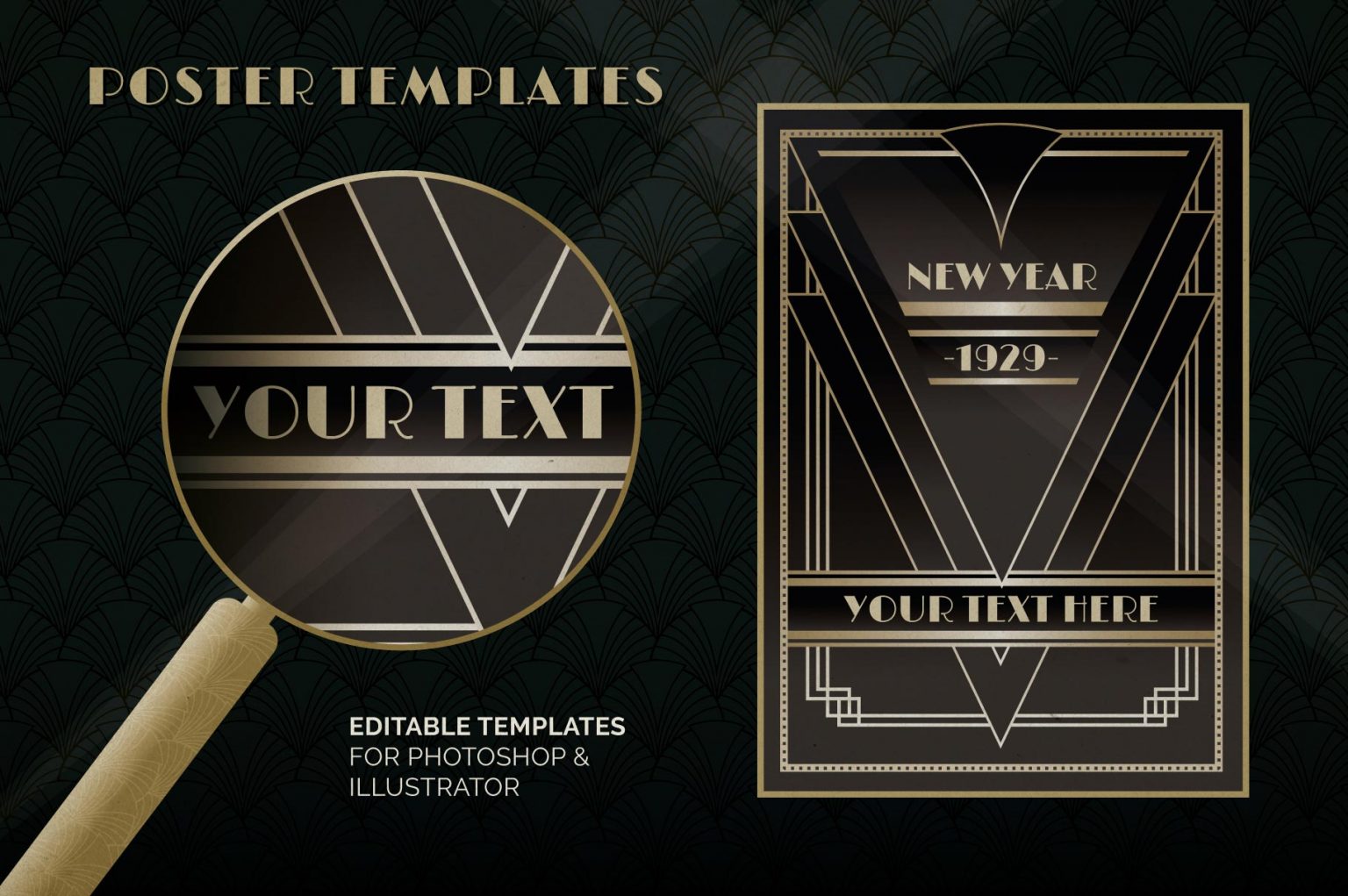 The Art Deco Graphics Collection | Logos, Templates and Patterns