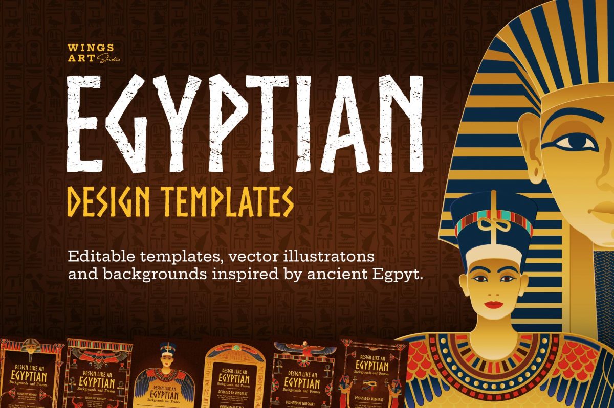 Ancient Egypt Vector Illustrations and Design Templates