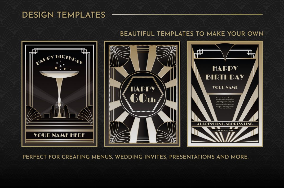 Art Deco Background and Frames Vol 1