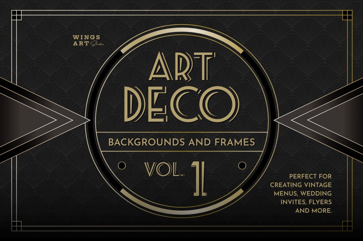 Art Deco Background and Frames Vol 1
