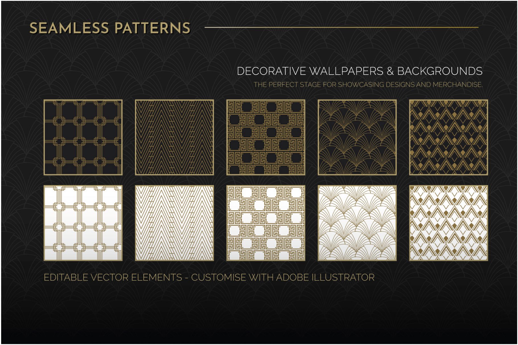 Art Deco Graphics Collection Vol 1 | Design Templates