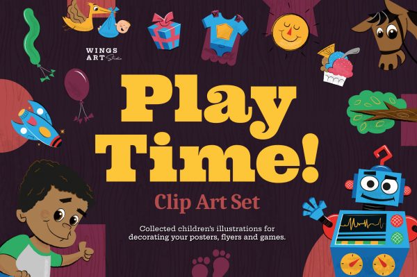 Playtime - Children's Illustrations and Clip Art Set