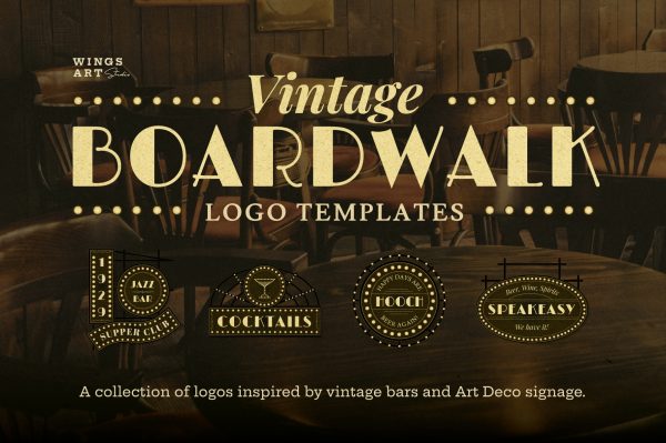 Vintage Boardwalk Logos Templates