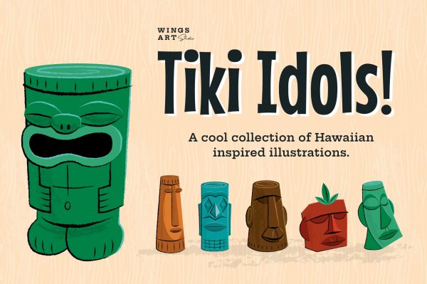 Tiki Idols Illustrations