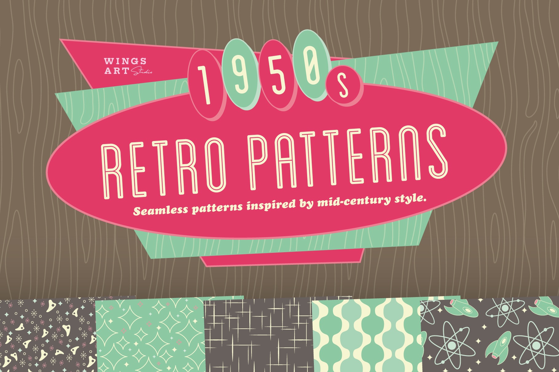 retro style clipart collection