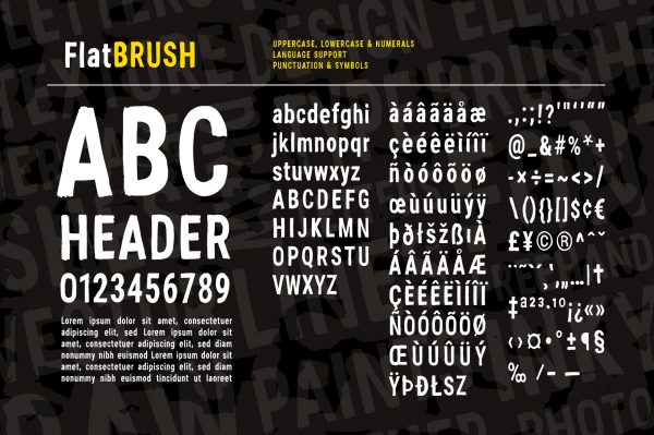 Hand-made textured brush font - Hand-made textured brush font