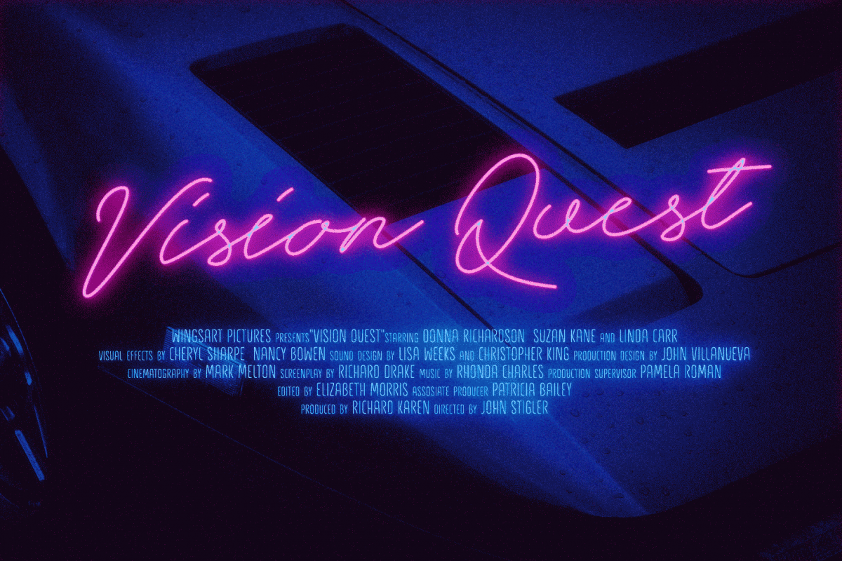 80s Style Neon Lettering for film titles