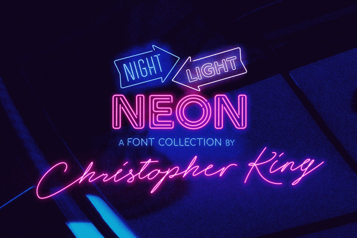 Neon Fonts Designed By Christopher King