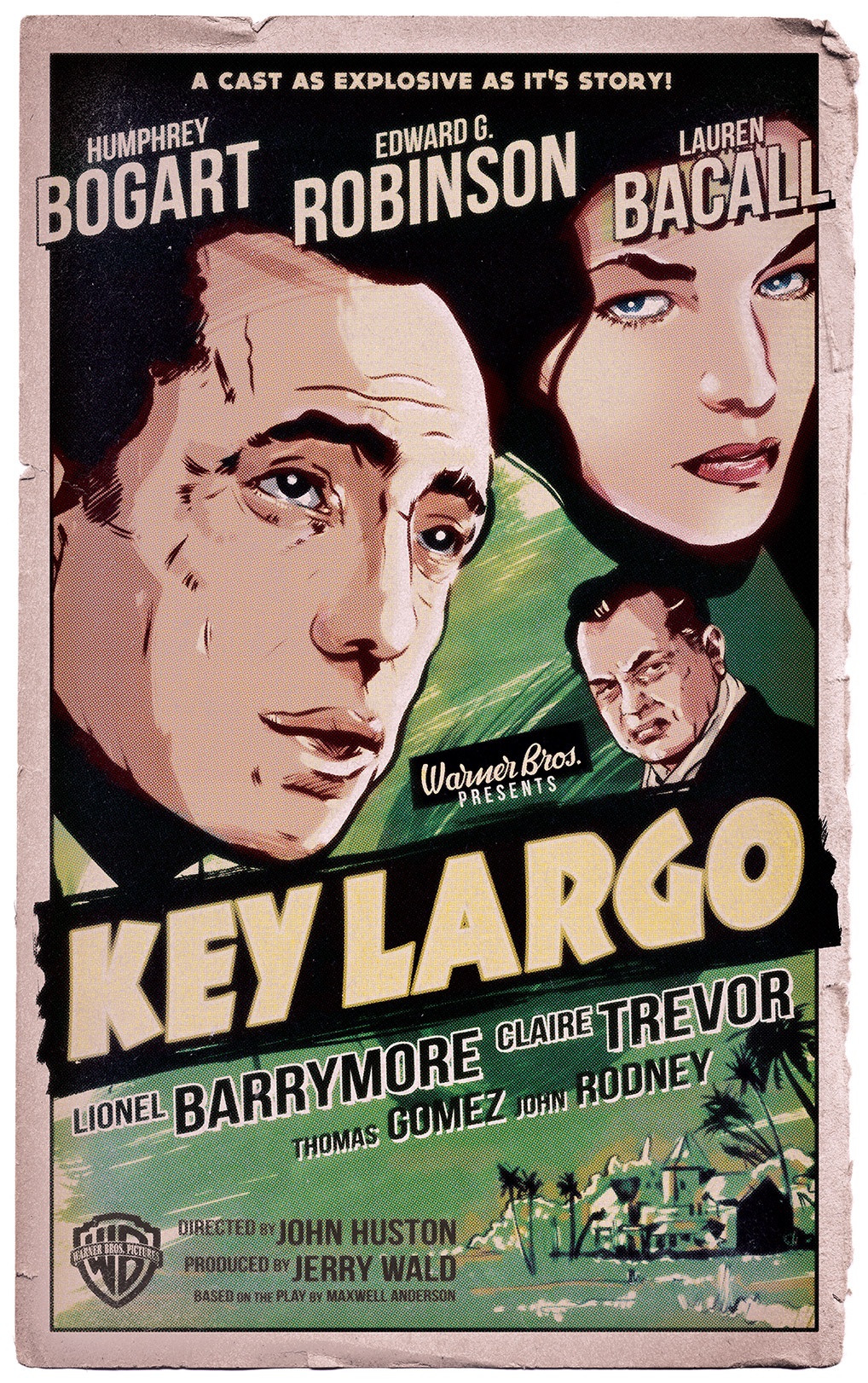 Key Largo Film Noir Movie Poster