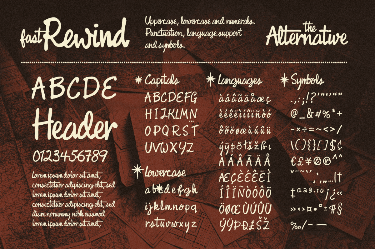 ast Rewind: 1950s Inspired Brush Script Font