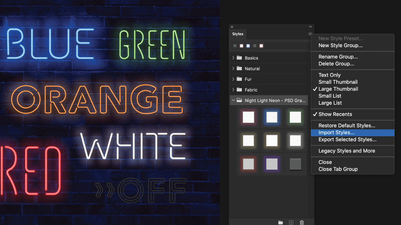 Neon Effects for Adobe Photoshop