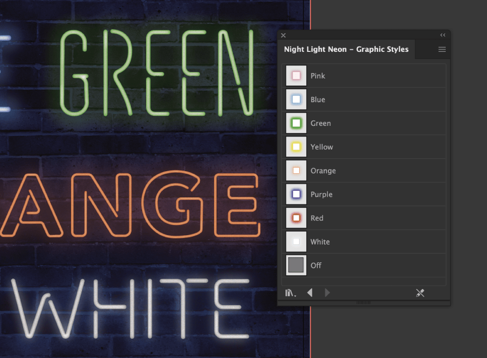 Create realistic neon lettering in Illustrator
