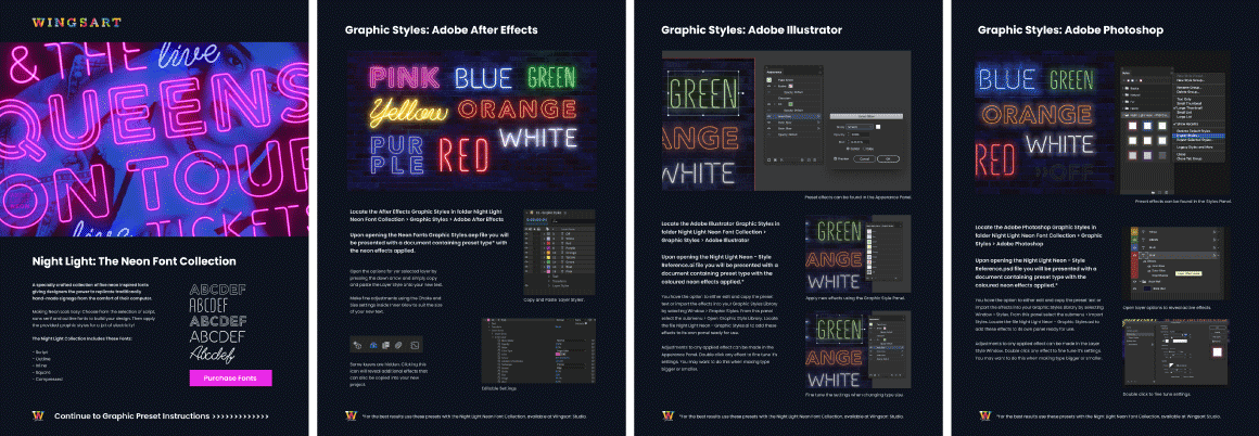 Download Neon Fonts and Presets