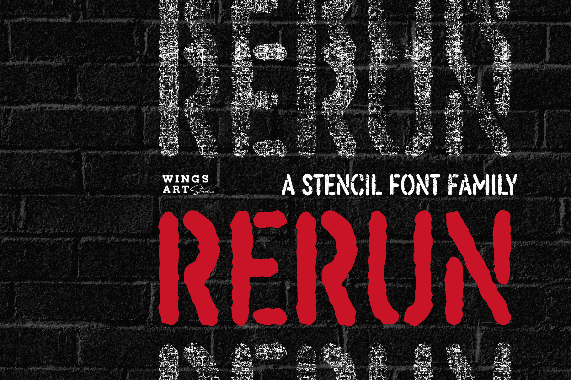 ReRun Stencil Font Collection