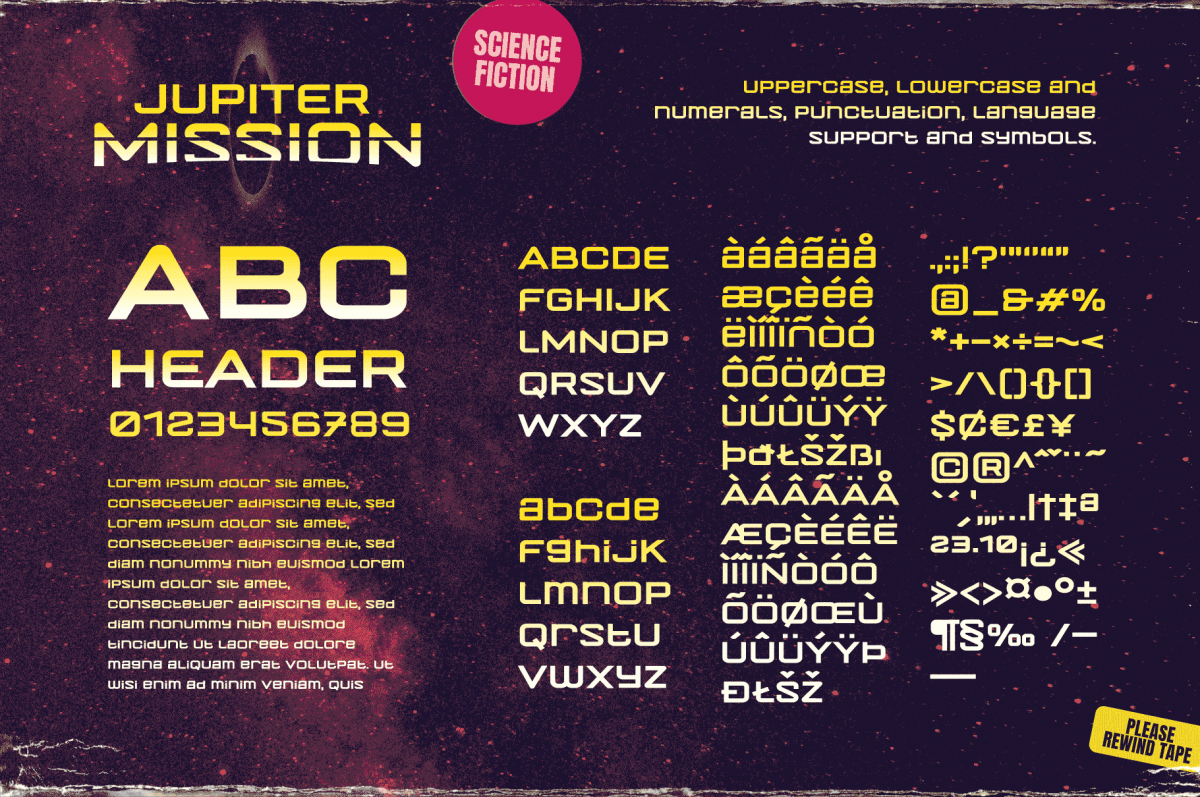 Sci-Fi Font Characters