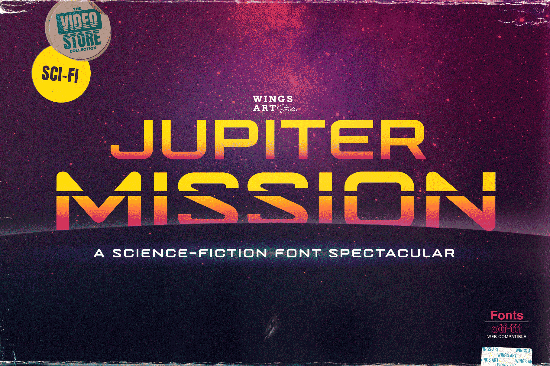 Jupiter Mission: A Science-Fiction Font Spectacular by Wingsart Studio