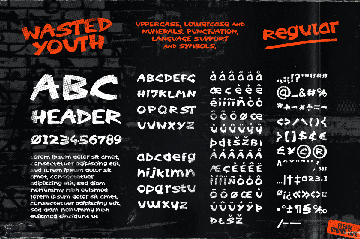 Regular font with ligatures