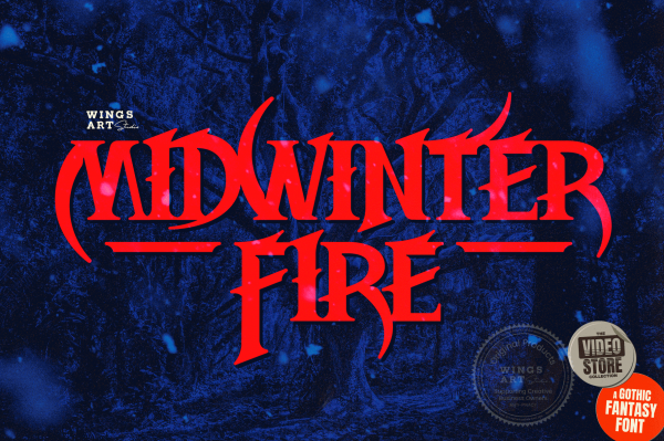 Widwinter Fire: A Gothic Fantasy Font by Wingsart Studio