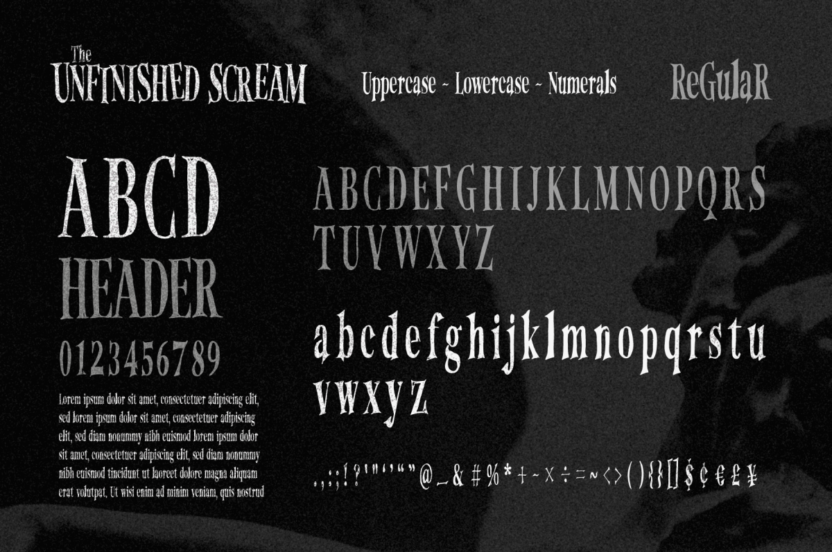 The Unfinished Scream: Halloween Hand-Drawn Serif Font (Free Font Download)
