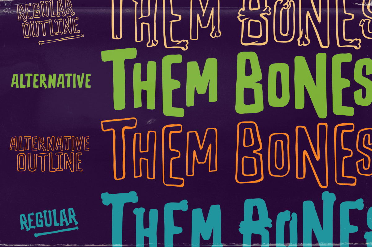 Them Bones: A Hand-Drawn Retro Horror Font