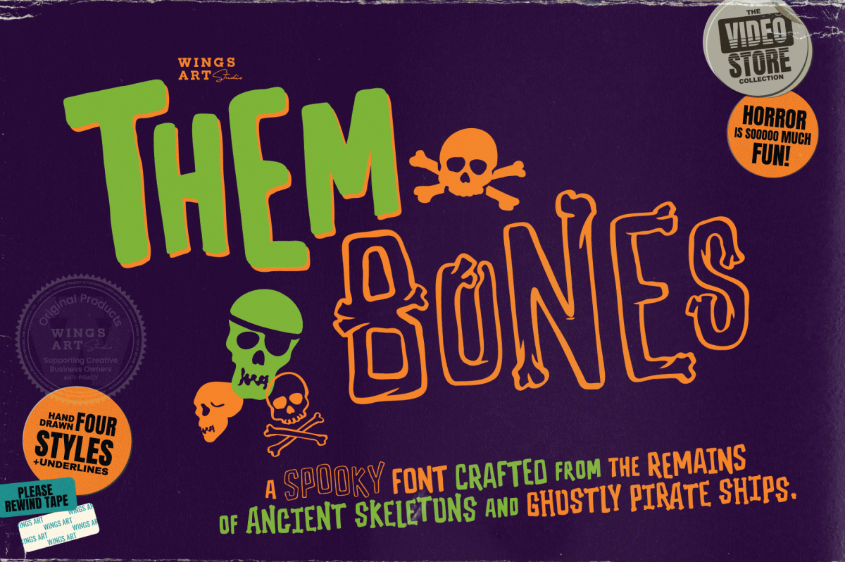 Them Bones: A Fun Novelty Font for Halloween.