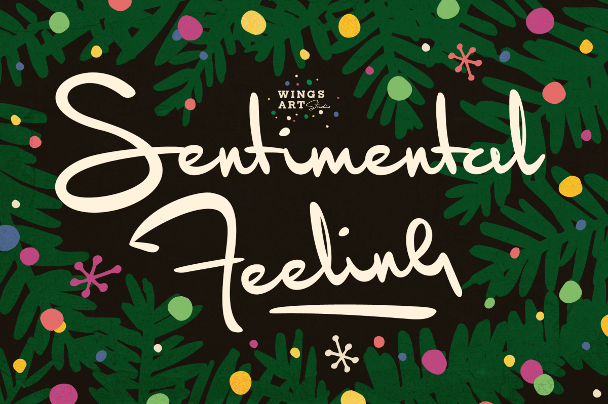 Sentimental Feeling Free Font Download - A Nostalgic Hand-written Christmas Font