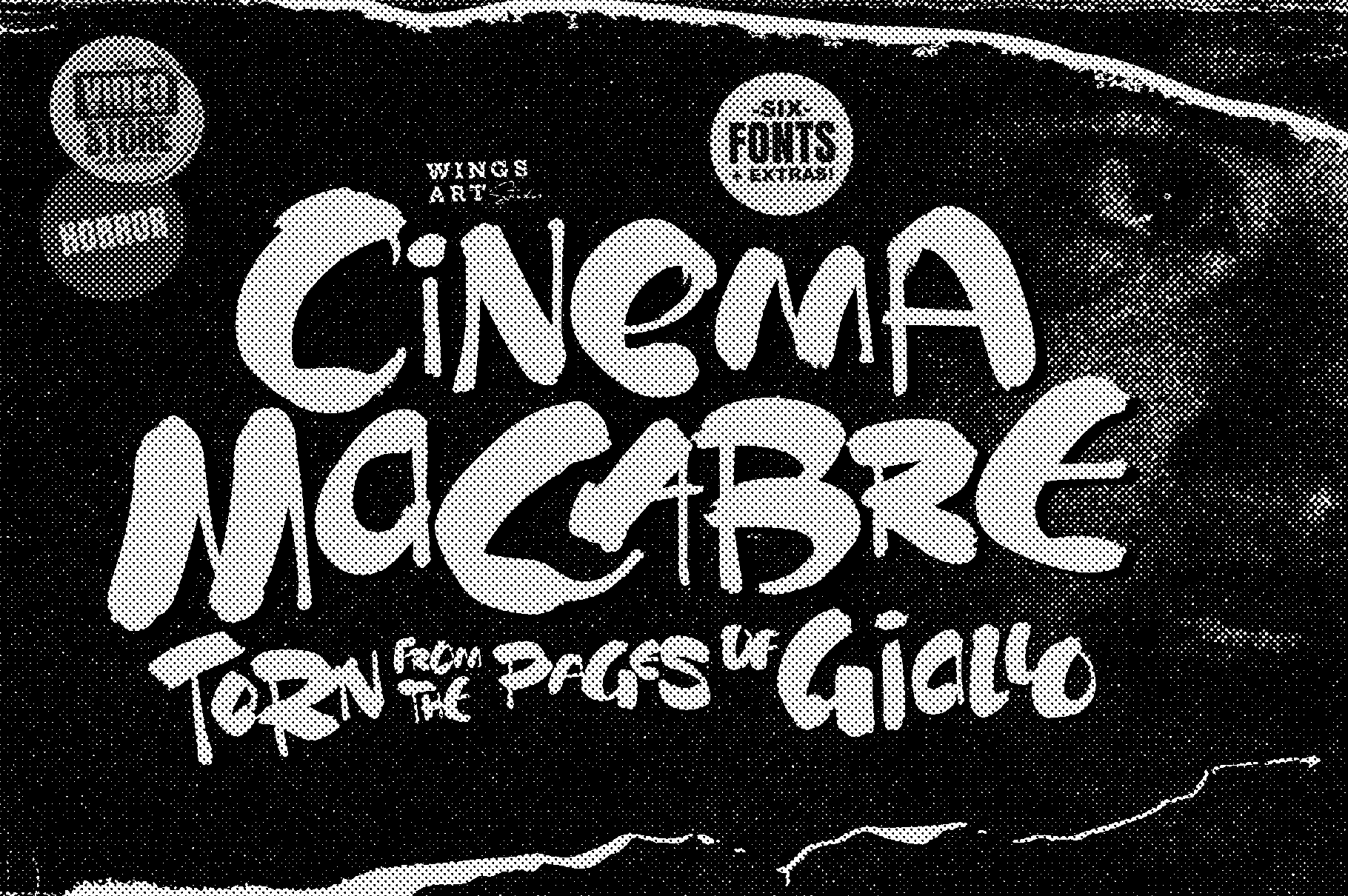 Cinema Macabre: Horror Fonts Torn from the Pages of Giallo by Wingsart Studio