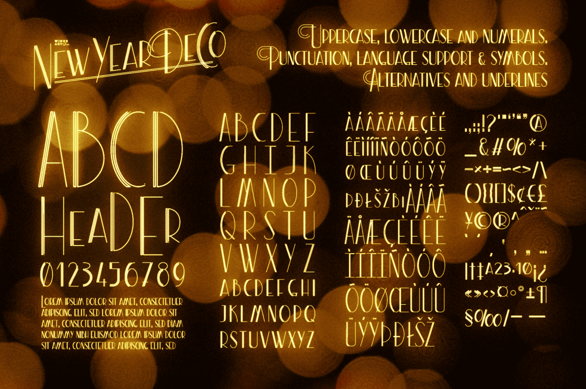 New Year Deco Font Download Free
