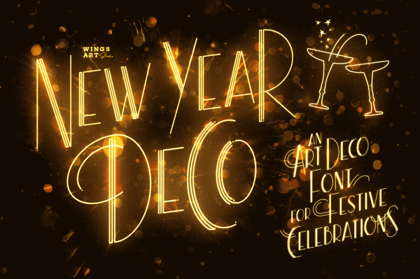 New Year Deco Font Download Free Art Deco