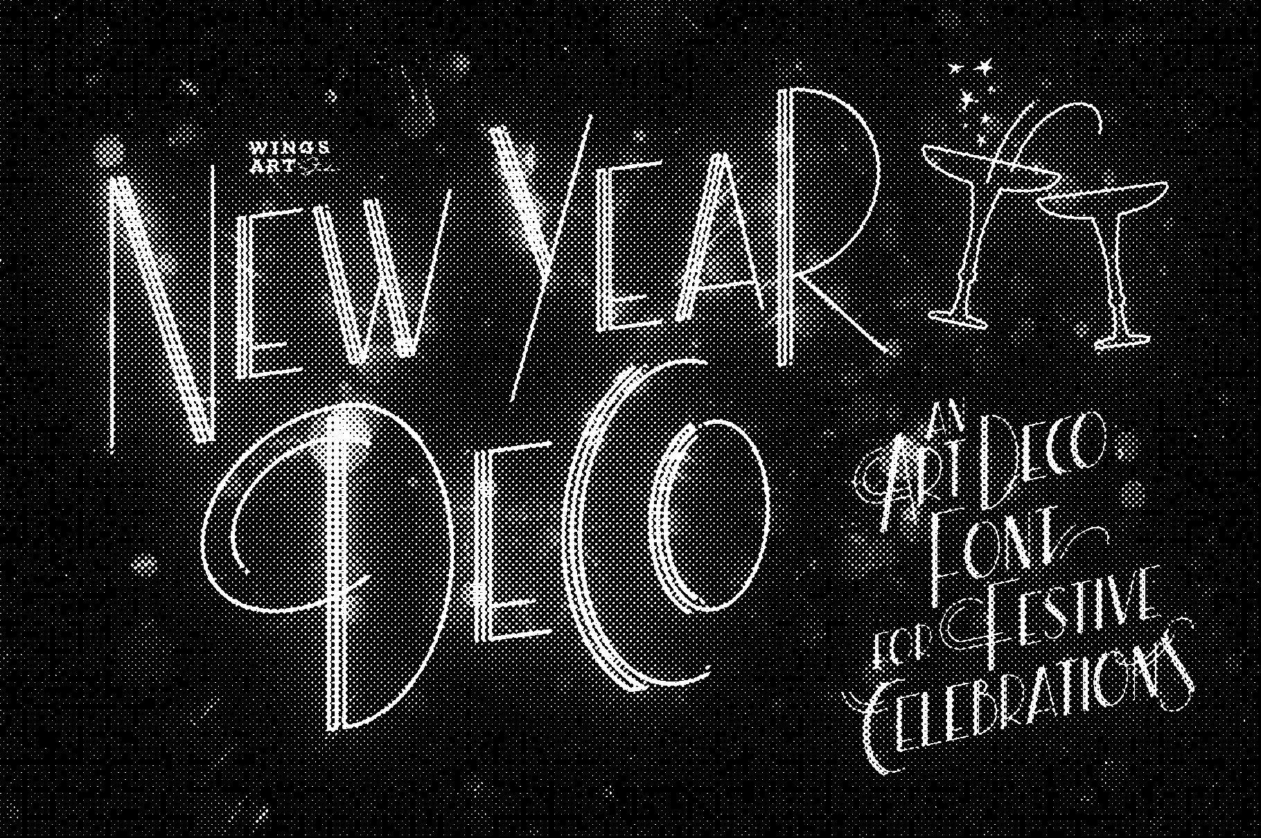 New Year Deco Font by Wingsart Studio