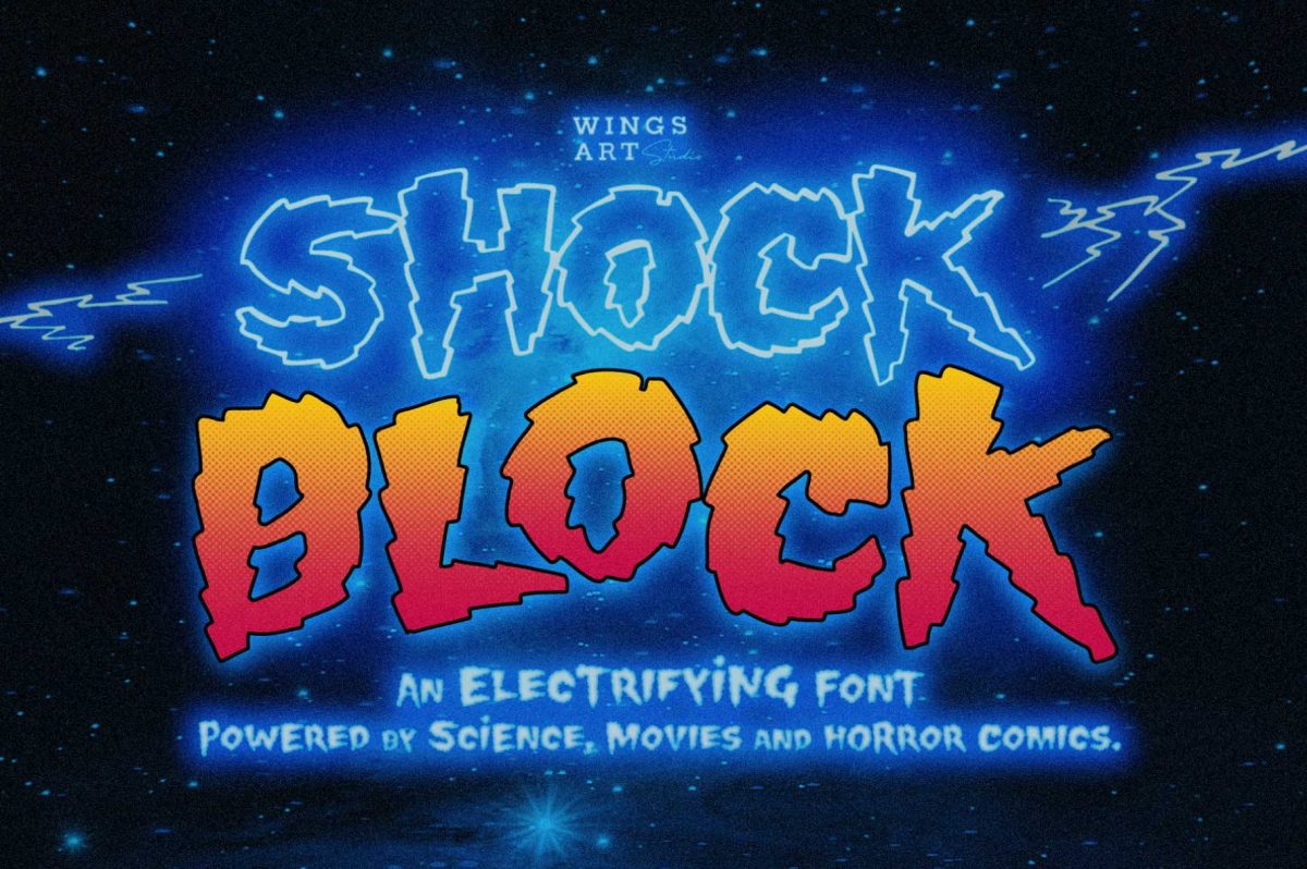 Weird Science Fonts - Shock Block Font Download by Wingsart Studio