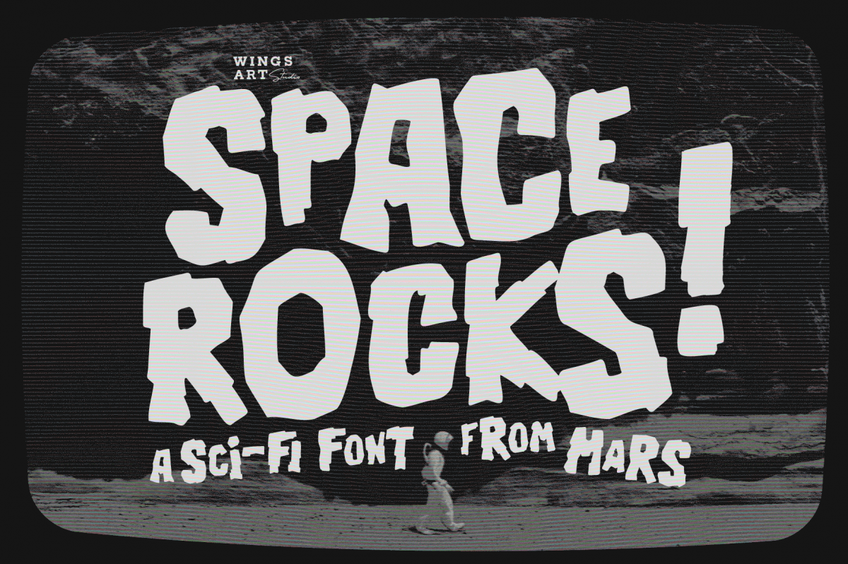 Space Rocks Font - Download from Wingsart Studio