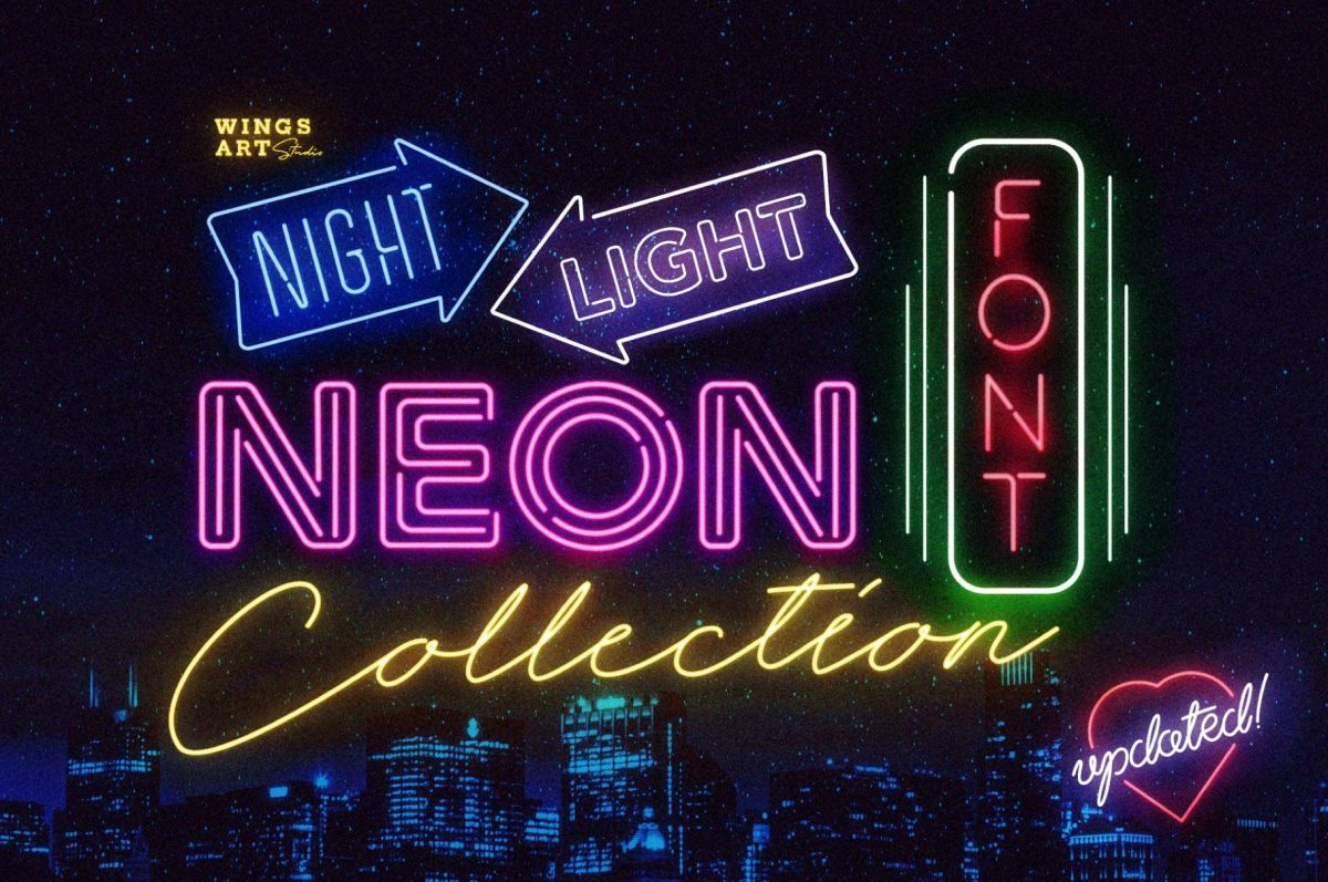 Night Light Neon Fonts Free Download