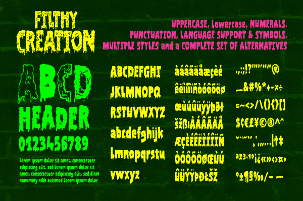 The Best Slime Fonts for Halloween