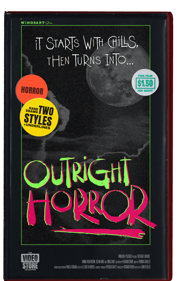VHS Cover Art - The Video Store Collection - 80s Fonts