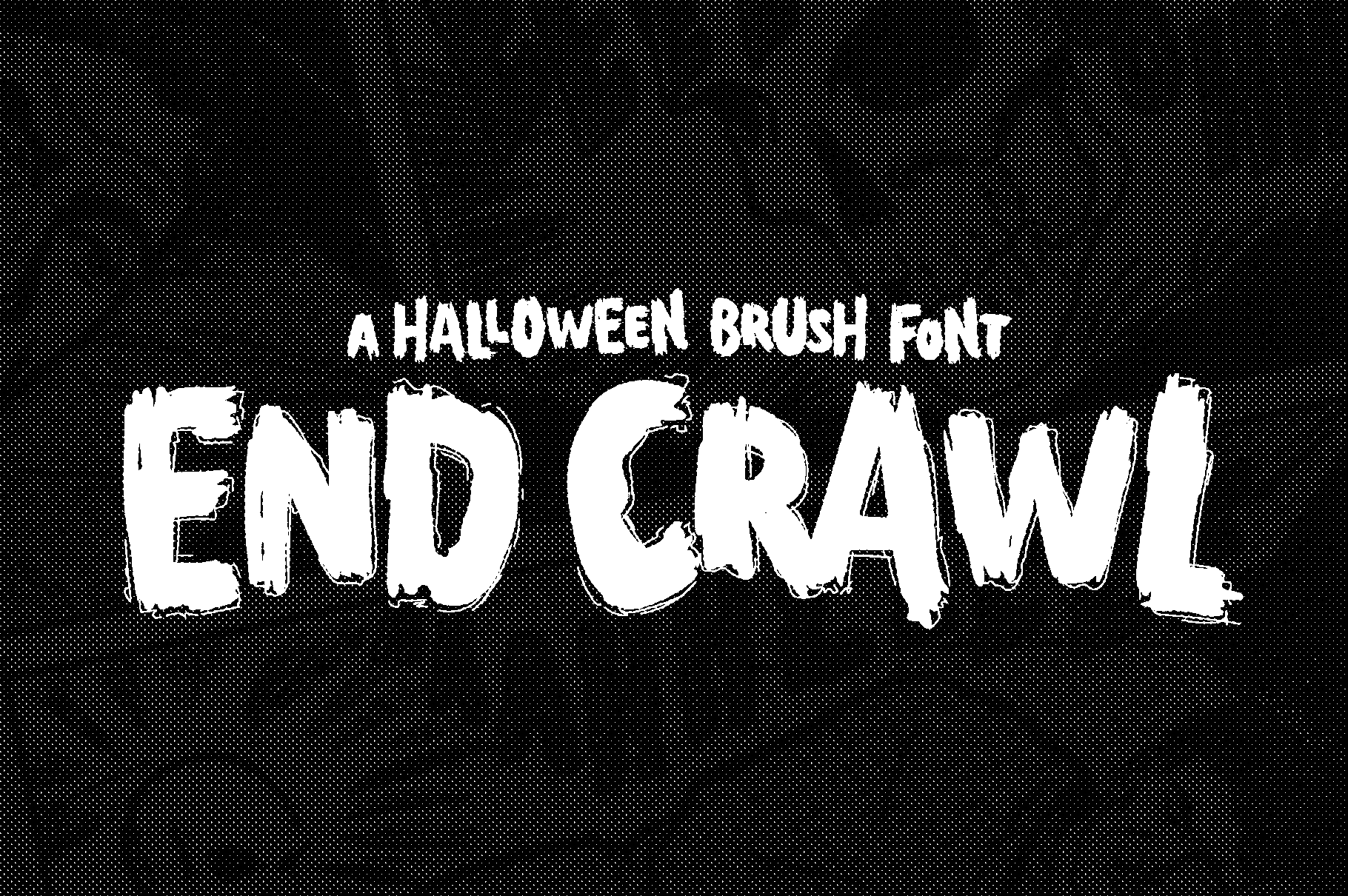End Crawl - A Halloween Brush Font by Wingsart Studio