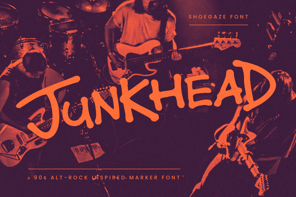 Shoegaze - A Hand-written font inspired by 1990s Alt-Rock, Grunge Indie Film and Fashion.