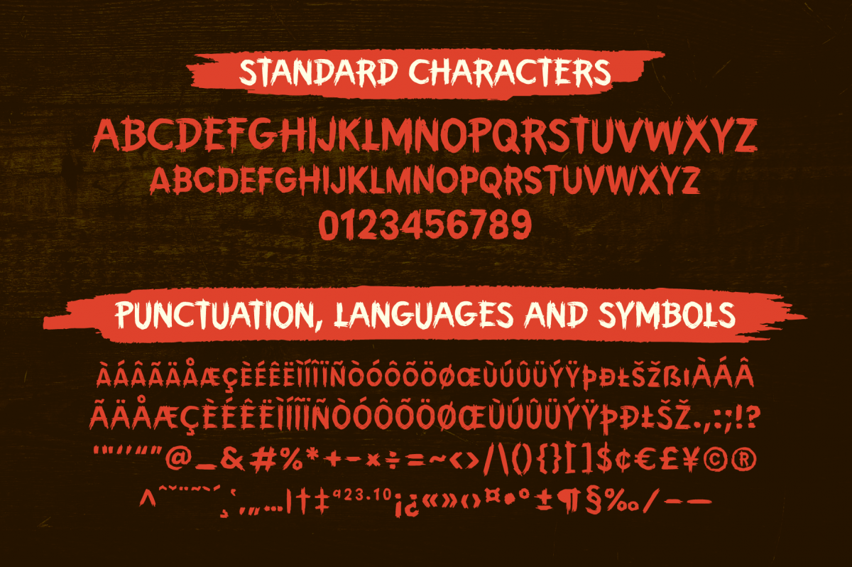 Grim Prairie: A Hand-Drawn Western Horror Brush Font by Wingsart Studio