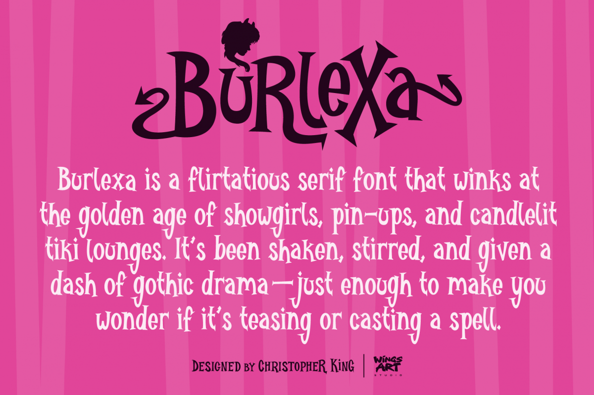 Burlexa: A Sexy Showgirl Font by Wingsart Studio