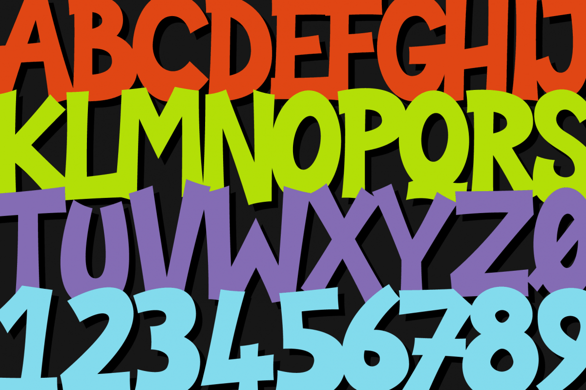Laughing Matters: A Halloween Cartoon Font
