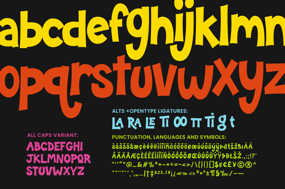 Laughing Matters: A Halloween Cartoon Font