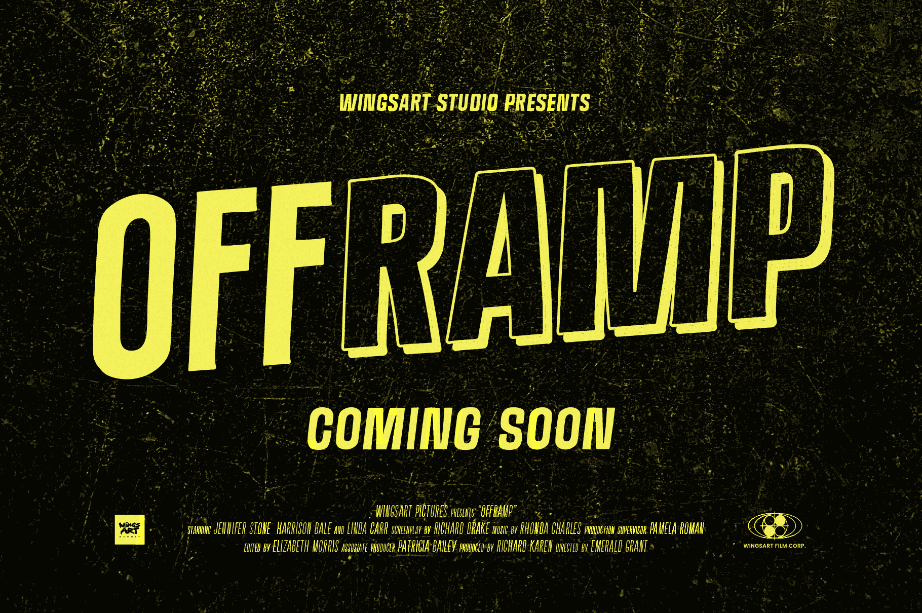 Off Ramp - An Industrial Sans-Serif Font Inspired by Roadside Lettering. By Wingsart Studio | Christopher King Off Ramp - A Tall Hand-Drawn Sans-Serif by Wingsart Studio | Christopher King