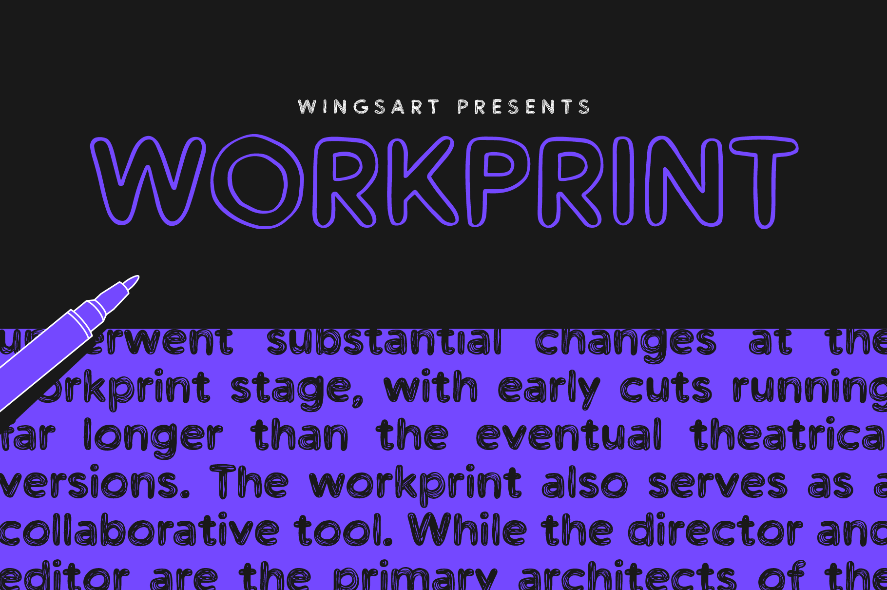 Workprint: A Hand-drawn Sans Serif Font by Wingsart Studio | Christopher King