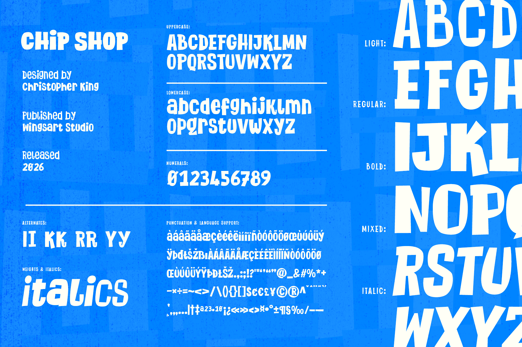 Chip Shop - Fish and Chips Fonts by Wingsart Studio | Christopher King Chip Shop - Fish and Chips Fonts by Wingsart Studio | Christopher King