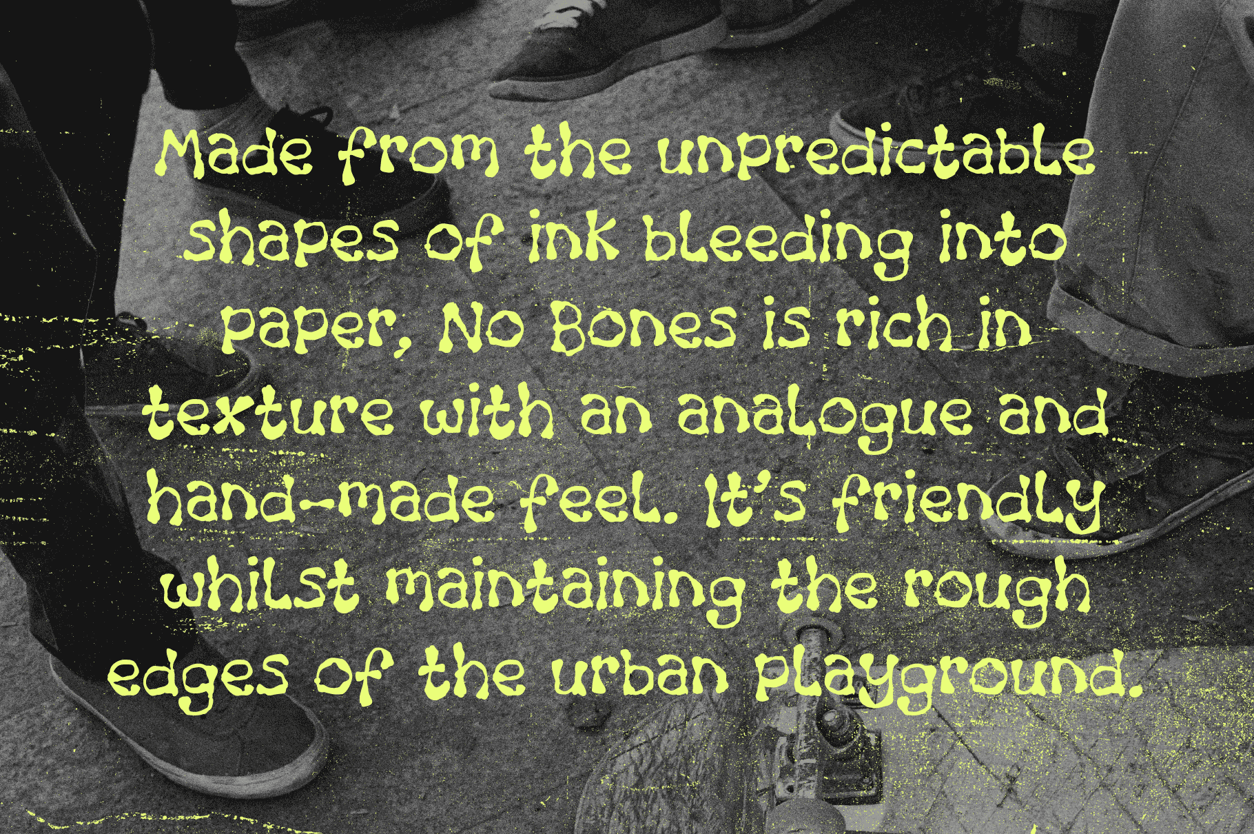 No Bones - A Textured Grunge Font by Wingsart Studio No Bones - A Textured Skate Font by Wingsart Studio